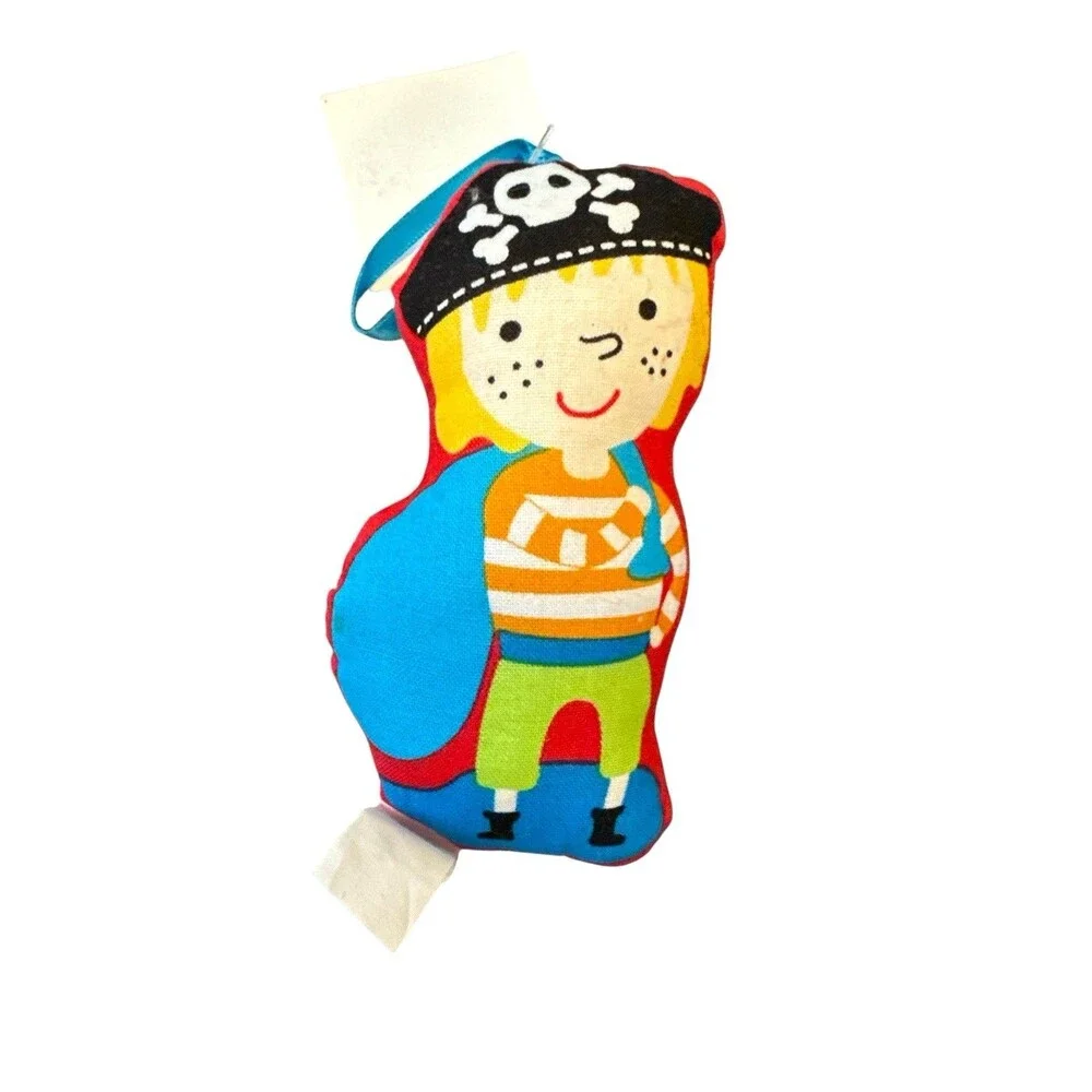 Lot Of 4 Hobby Lobby Pirate Plush Tree Ornaments Nautical Pirate Decor Kids Room